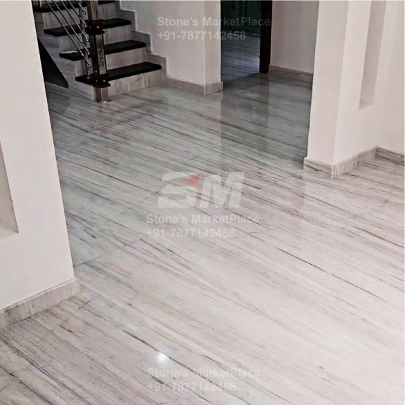 arna white marble flooring design