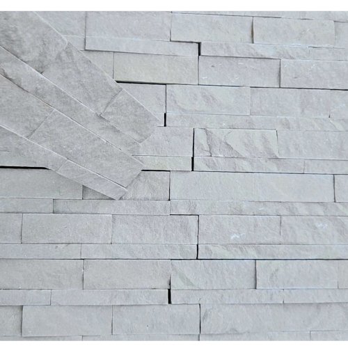 mint white stone wall panel