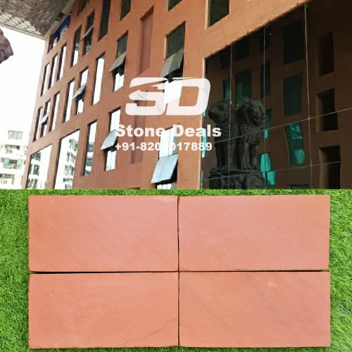 red sandstone cladding